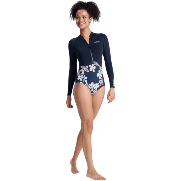 2026 Roxy Womens Swell Natural 1mm Front Zip Spring Wetsuit 26BW243506 - Flower